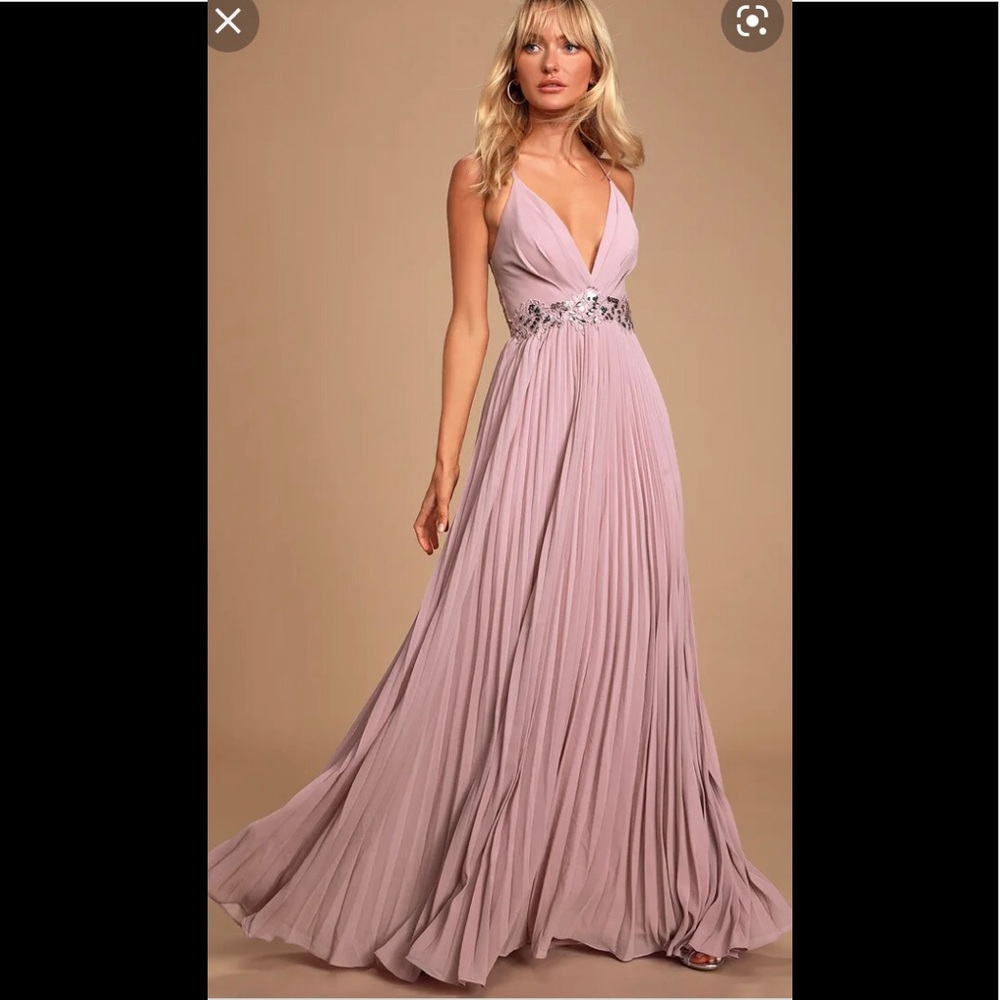 Lulus Loving You Forever Dusty Lavender Sequin Lace Dress NWT